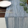 DOLOPL Dusty Blue Cheesecloth Table Runner for Gender Reveal Decorations 13.3ft Boho Gauze Cheese Cloth Table Runner Rustic Sheer Runner 160inch Long for Wedding Bridal Baby Shower Decorations