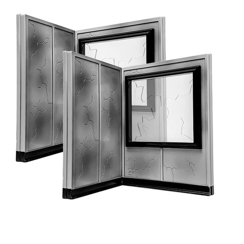Set of 2 Breakable Window and Wall Playsets for Wrestling Action Figures