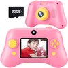 DEPAADER Kids Camera -Digital Selfie Cameras for Girls Birthday 1080 P 2.4 Inch Kid Video Recorder for Age 3 4 5 6 7 8 9 10 Year Old Toddler Gift with 32 GB SD Card