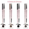 TurritopsisD 1-Pack Eyebrow Pencil, Brow Pen Dual-ends Thick & Fine Tip Retractable Waterproof Long-lasting Natural Eye Brows Makeup with Eyebrow Trimmer (Dark Brown)