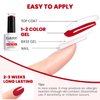 RARJSM Black White Gel Nail Polish Red Nail Polish Set Soak Off Gel Polish 3PCS 7.5ML UV LED Curing Required Nail Polish Nail Art French Manicure DIY at Home