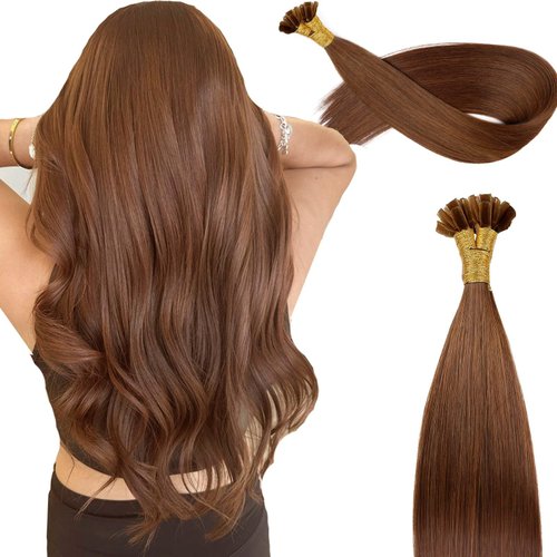 KiiKiiGirl Virgin U Tip Hair Extensions -U Tip Hair Extensions Human 4# U Tip Hair Extensions Human Hair, U Tip Hair Human Hair,U Tip Hair Extensions Human, U Tip Extension Human 18 Inch 30g/Pack
