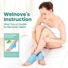 Welnove Moisturizing Heel Socks - 2 Pairs Aloe Vera Extract Infused Gel Lining for Dry Feet - Cracked Heel Repair Treatment - Cotton Socks for Women Men Foot Care (Regular Sizes)