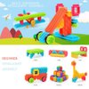 Teytoy 100 Pcs Bristle Shape Building Blocks Toy Set for toddlers Kids
