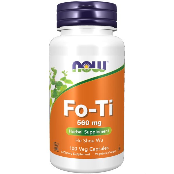 NOW Supplements, Fo-Ti (Polygonum multiflorum) 560 mg, Ho Shou Wu, Herbal Supplement, 100 Veg Capsules
