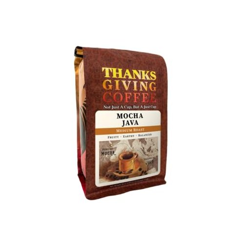 Thanksgiving Coffee "Mocha Java" Medium Roasted Whole Bean Coffee - 12 Ounce Bag