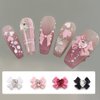 40Pcs Ribbon Resin Bow Nail Charm Mixed Style bow Rhinestone Jewelry Parts 3D Rhinestone Nail Art Decoration Accessories Supplies for DIY Manicure Design Heart Nail Accessory Decor