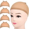 YUTU 10 pieces wig cap for women Light Brown Stocking Wig Caps
