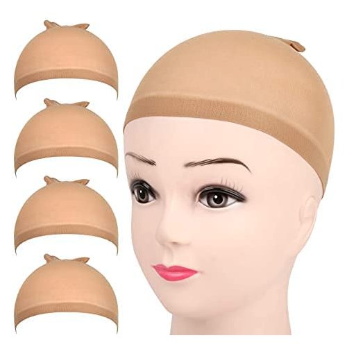 YUTU 10 pieces wig cap for women Light Brown Stocking Wig Caps