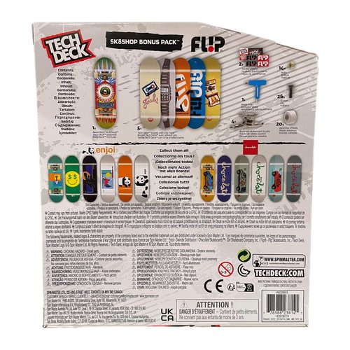 TECH DECK Sk8shop Bonus Pack Mini Finger Skateboard Multi Pack 2022 Series (Flip (Sk8shop Bonus Pack))