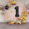 Construction 1st Birthday Party Decorations, 9pcs Construction Birthday Number Foil Balloon for Construction Trucks 1st Birthday Construction Theme Party Supplies (1st)