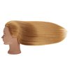 LECIPO 30 Inch Blonde 80% Human Hair Mannequin Head with Stand for Hairdresser Practice Braiding Styling Cosmetology Manikin Doll Training Head