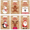 STEFORD Christmas Kraft Paper Gift Boxes,24PCS Christmas Candy Gift Treat Bags for Xmas Party Supplies