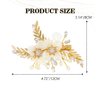 JAKAWIN Flower Wedding Hair Clip Gold Pearl Hair Piece Crystal Bridal Hair Accessories for Women