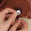 12pcs Mini Pin Brooch Converter, Magnetic Metal Pin Backs Harm Free Brooch Pin Converter for Scarf Hijab Shawls Thin Fabric Harm Free (Silver)