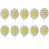 CBconcept UL Listed, SidePin G4 LED Light Bulb, 10 Pack, 1.8 Watt, Dimmable,220 Lumen, Pure White 6000K, 180 Degree Beam Angle, 12 Volt,20W Equivalent, G4 Bi Pin Base Halogen Replacement Bulb