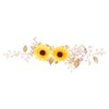 CRASPIRE Wedding Hair Vine Sunflower Bride Wedding Hair Comb Crystal Pearl Bridal Hair Pieces Leaf Side Combs Hair Dress Decorative Hair Accessories for Bridesmaid Festival Wedding