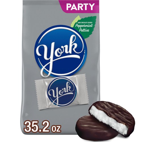 YORK Dark Chocolate Peppermint Patties, Halloween Candy Party Pack, 35.2 oz
