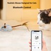 Cat Toys APP Bluetooth Smart Cat Mouse Toys Electronic Interactive Hunting Cat Toy for Indoor Mice Toys Automatic Moving Remote Control Cat Toy Exercise Cat for Bored Indoor USB Rechargeable（Gray）