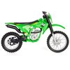 gogogomoto Small Dirt Bike Toy Green, 1:8 Scale Collector Die-Cast Motorcycle Ornaments with Foot Support, Christmas Unisex Gift