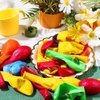 50 Pieces Summer Theme Party Balloons, Summer Pool Party Decorations, Flamingo Tropical Leaf Beach Ball Theme Latex Balloons with Ribbons for Summer Beach Birthday Party Favor Supplies, 12 Inches