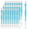 Allstarry 30 Pieces Nail Cuticle Trimmer Remover Rubber Nail Cleaner Plastic Handle Cuticle Pusher Double Head Dead Skin Cuticle Knife Removal Fork Nail art Tools for Girls Women and Men - Blue