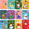 36 Sheets Christmas Stickers for Kids, Christmas Crafts Make Your Own Christmas Stickers, Christmas Party Favors DIY Stickers for Christmas Holiday Games Gifts Toys Party Supplies