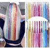 LyoRuSi 24 Inches Fairy Hair Tinsel Kit with Tools (Synthetic Feather Hair Extensions) Glitter Tinsel Hair Extensions With Kit Tools(20PCS/10Colors)