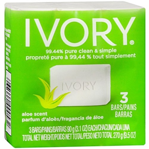 Ivory Bar Soap with Aloe 3 ea (Pack of 8)