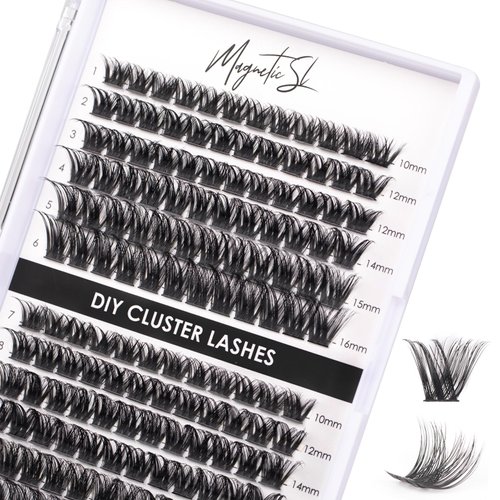 Lash Clusters 144 Pcs Individual Lashes Clusters Eyelash Extensions False Eyelashes DIY Wispy Flu...