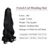 9 Packs 16inch French Curl Braiding Hair Pre Stretched Hair Extensions Premium french curly braiding hair expression french curls crochet hair (Black/1B)