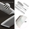 5pcs Metal Anti Static Barber Combs Stainless Steel Hair Comb Cutting Hair Styling Hairdressing Comb set for Men Women Salon (S1)