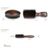 Altesse 1318P Boar Bristle Hair Brush for Men Beard and Mustache Beard Grooming Kit Dark Beechwood Hard Wave Brush for Men with 8 Rows of 100% Firm Natural Bristle Hair Brush Club Handmade in France