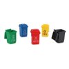 Miniature Dollhouse Trash Can 5PCS Set Garbage Truck's Trash Cans Model Simulation 1:12 Scale Cleaning Supplies Decoration Accessories