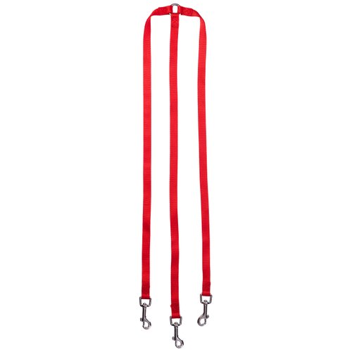 Zack & Zoey Nylon 3-Way Dog Leash Coupler, 24-Inch, Tomato Red