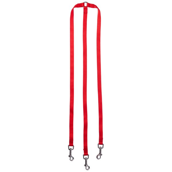 Zack & Zoey Nylon 3-Way Dog Leash Coupler, 24-Inch, Tomato Red