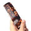 MANETURAL 14RX Hair Comb - 5.5" Grooming Hair Combs for Women, Hair Styling Comb for Men, Beard Comb, Mustache Comb, Fine Tooth Comb, Handmade Acetate comb, Tortoiseshell(1 PACK, Yellow Tokyo)