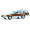 1979 LTD Country Squire Light Blue with Wood Grain Paneling Charlie's Angels (1976-1981) TV Series Hollywood Series Release 29 1/64 Diecast Model Car by Greenlight 44890E