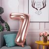17 Number Balloons Rose Gold Big Giant Jumbo Number 17 or 71 Foil Mylar Balloons for 17th or 71st Women gilr Birthday Party Decorations 17 Anniversary Events Supplies