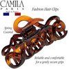 Camila Paris CP1380 French Hair Clip for Women, 3.25 inch Girls Hair Claw Clips Jaw Tortoise Cellulose, Fashion Durable and Styling Hair Accessories for Women, Strong Hold No Slip Grip, Made in France