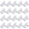 20 PCS Quick Building Nail Tips Clip Set - Ergonomic Extension Nail Plastic Finger Clamps for UV LED Builder Gel, DIY Manicure Nail Art Tool, Light and Durable (Transparent)