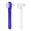 2Pcs Denture Double-Sided False Teeth Toothbrush Denture Cleaning Tool (White + Blue)