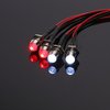 OGRC 4Pcs RC LED Lights Kit Accessories RC Headlights/Taillight Kit Accessories for 1/10 1/8 Modes for Traxxas HSP Redcat RC4WD Tamiya ARRMA Axial SCX10 D90 HPI HSP RC Car（2 White+2 Red）