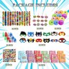 APZ 122 Pcs Superhero Party Favors -Superhero Mask Slap Bracelets Keychains Stickers Punch Balloons Finger Lights and Gift Bags for Kids Hero Party Supplies Birthday Decorations