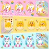 Aowplc 32 Sheets Easter Make A Face Animal Stickers Mix and Match Easter Crafts for Kids Party Favors Supplies