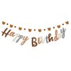 Bear Theme Happy Birthday Banner with Cute Bear Banner, Bday Party Pennant Decor, Wild One Woodland Bear First Birthday Party Supplies