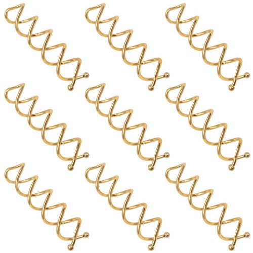TUUXI 10 pcs Spiral Bobby Hair Pins Gold Hair Screws Hair Twister Alloy Hair Accessories for Women Fast Bun Thick Hair Style