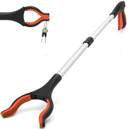 Reacher Grabber Pickup Tool, 32" Long Grabber Reacher Tool with Magnetic Tip, Trash Picker Grabber for Elderly Grab It Reaching Tool, Garbage Picker Upper, Litter Pick Up Grab Tool, Claw Grabber Stick