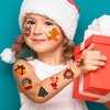 CHARLENT Christmas Temporary Tattoos for Kids - 74 Individually Sheets Santa Claus Snowman Tattoos for Kids Christmas Xmas Party Favors, Stocking Stuffer, Christmas Eve Gift