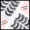 False Eyelashes Fluffy Wispy Big Eyelashes 3D Faux Mink Lashes Thick Volume Long Soft Dramatic Strip Eye Lashes 5 Pairs